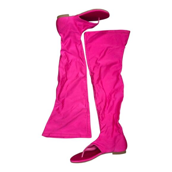 Cape Robbin Pink Thigh High Vijaya Flat Thong Sandals 7.5 - Picture 2 of 5